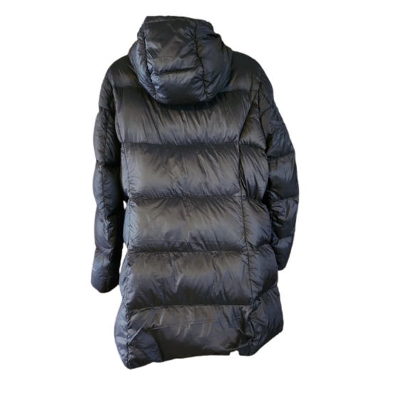 EDDIE BAUER EB500 WOMEN'S  LUNA PEAK BLACK HOODED DOWN PUFFER SIZE XL - Picture 5 of 6